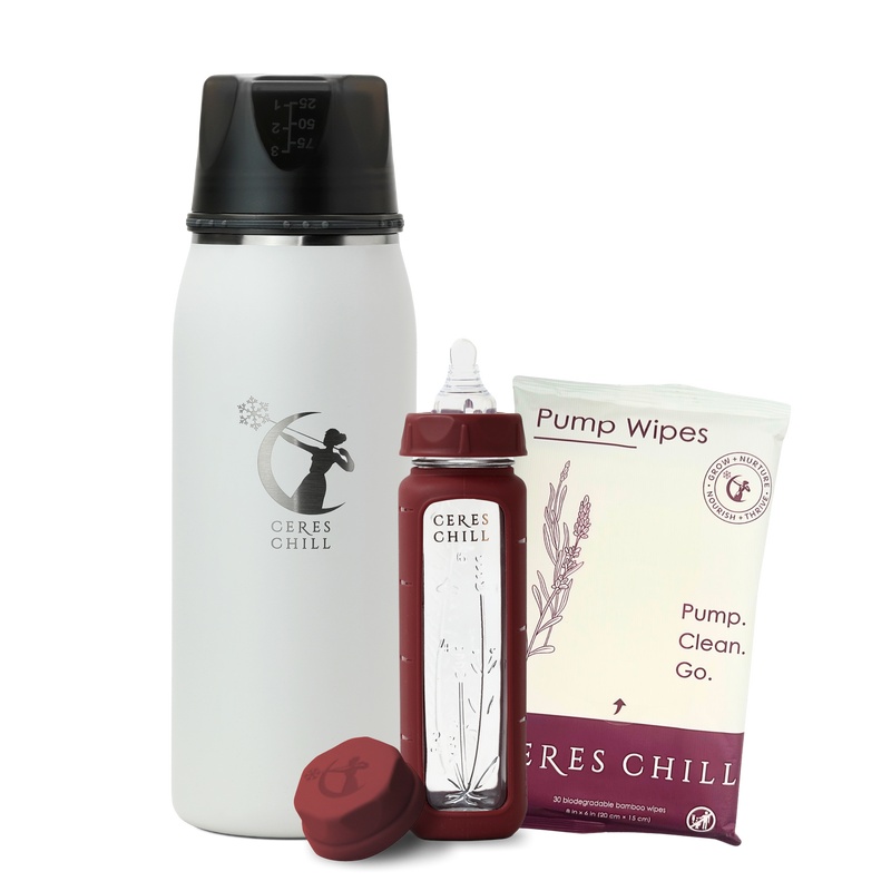Clean Feeding Bundle | Chiller, Natural Wipes & Plastic-Free Bottle