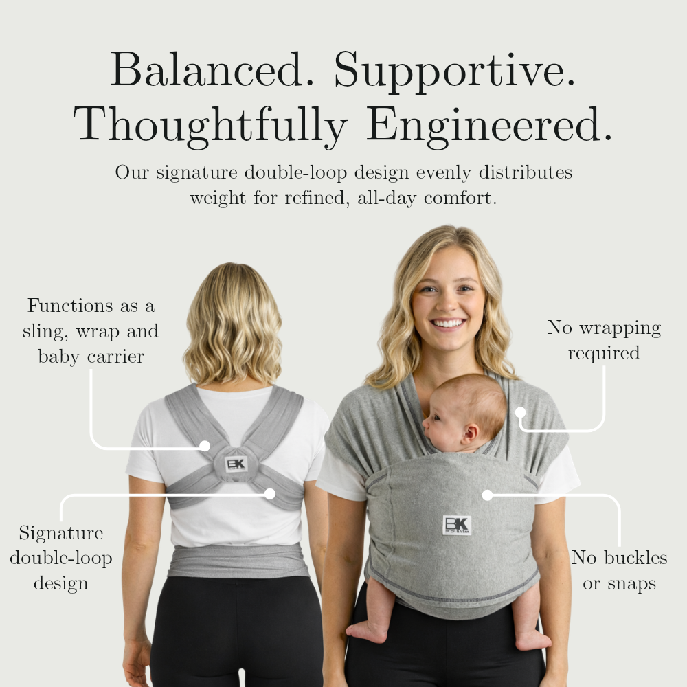 Baby K'tan Baby Carrier | Breastfeeding-Friendly | Heather Grey