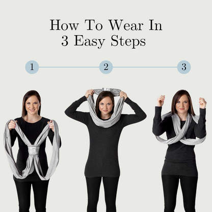 Baby K'tan Baby Carrier | Breastfeeding-Friendly | Heather Grey