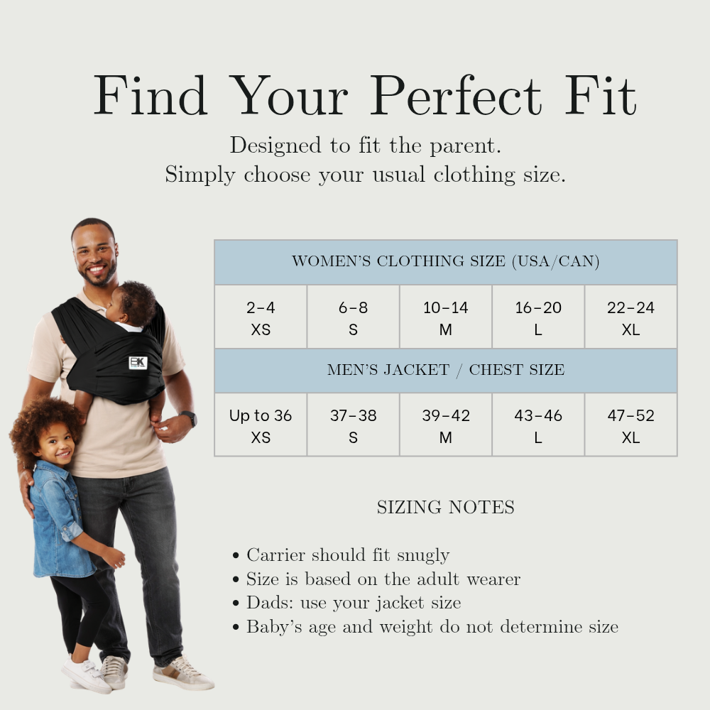 Baby K'tan Baby Carrier | Breastfeeding-Friendly | Heather Grey
