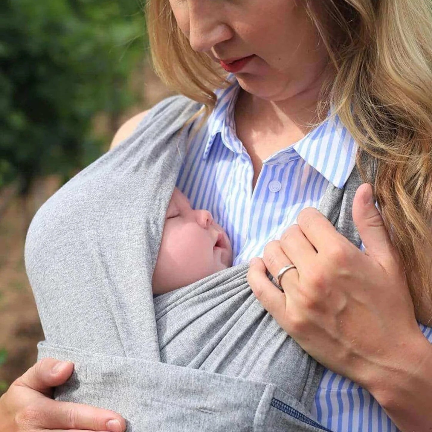 Baby K'tan Baby Carrier | Breastfeeding-Friendly | Heather Grey