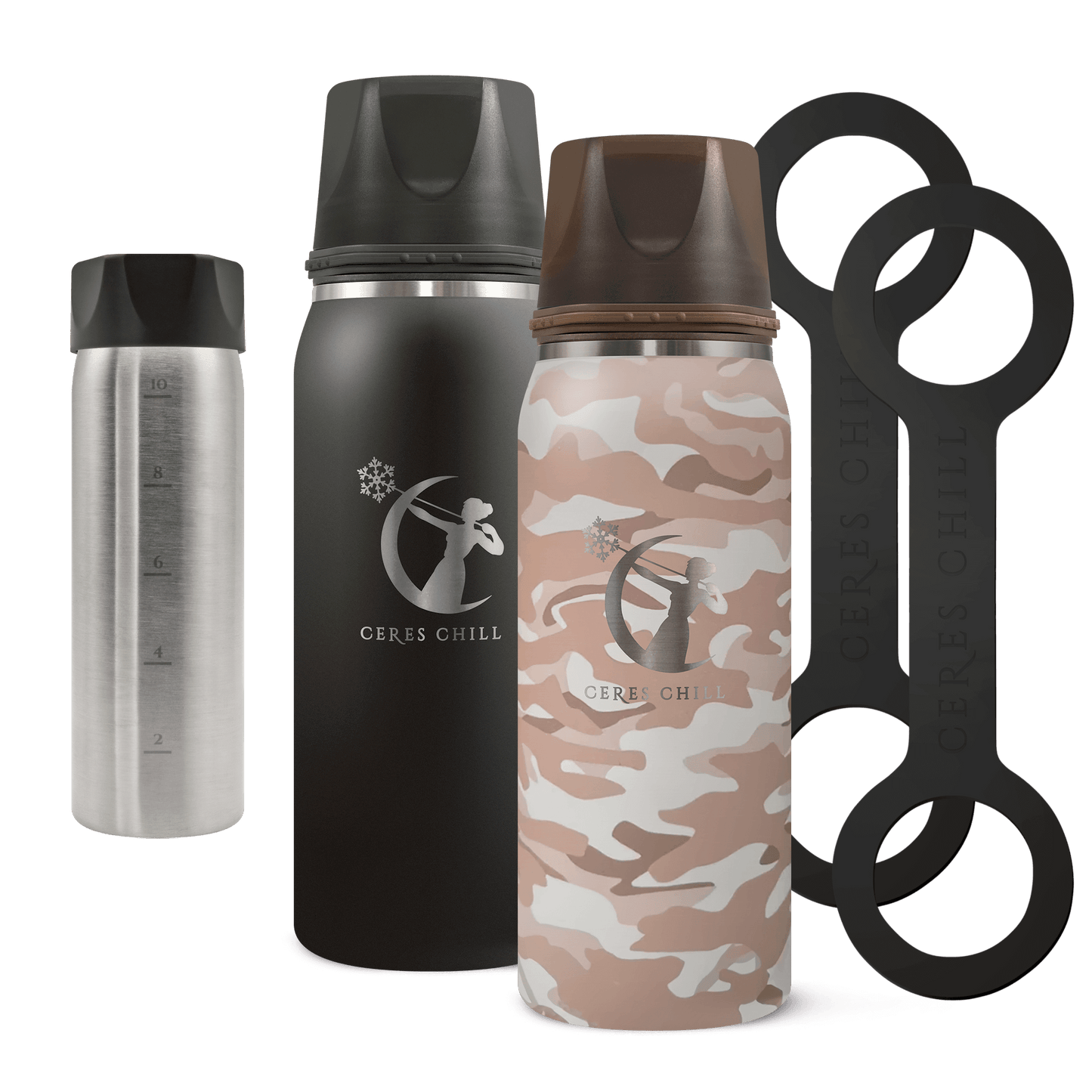Ceres chill breast milk chiller, bottle cooler and warmer duo in black & camo