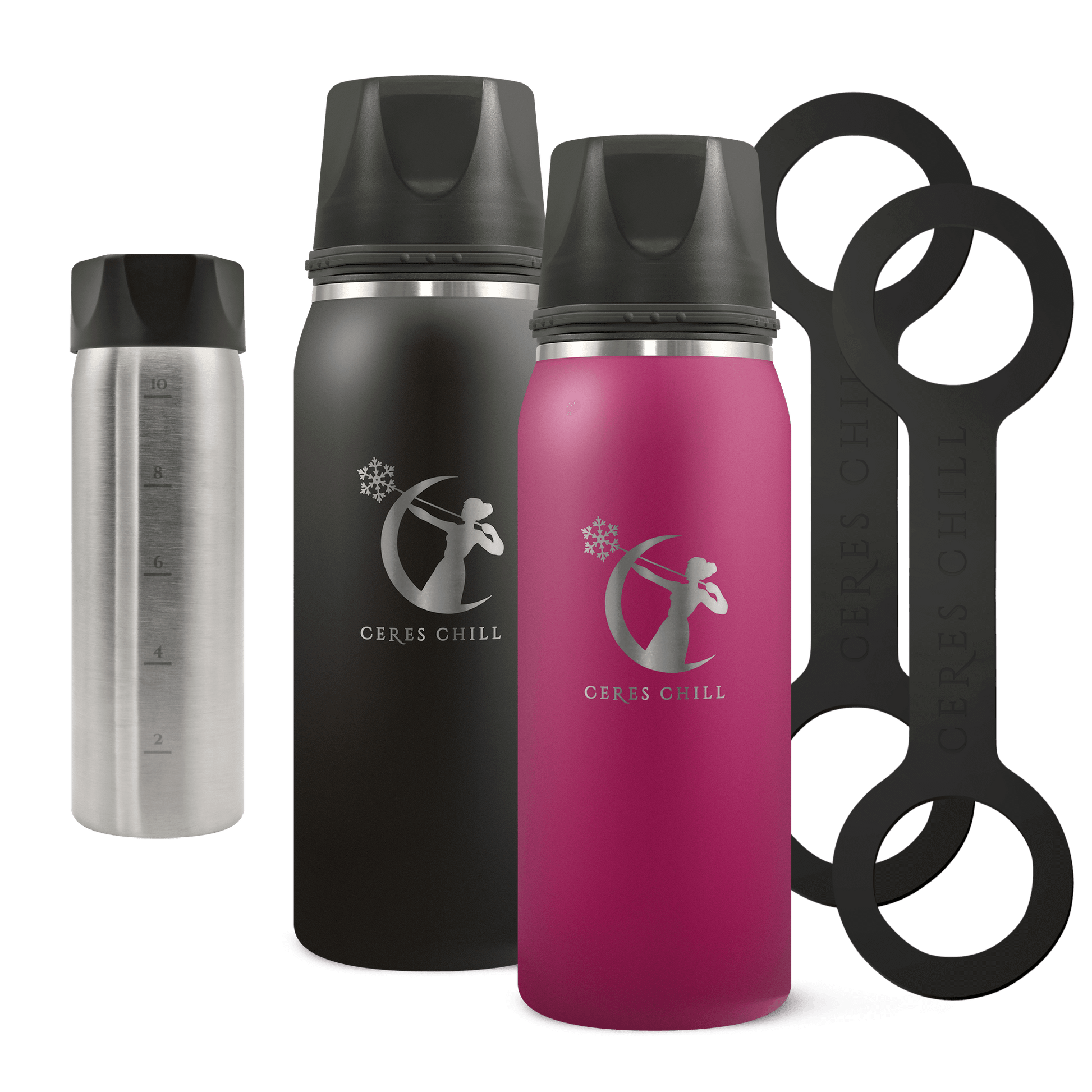 Ceres chill breast milk chiller, bottle cooler and warmer duo in black and plum