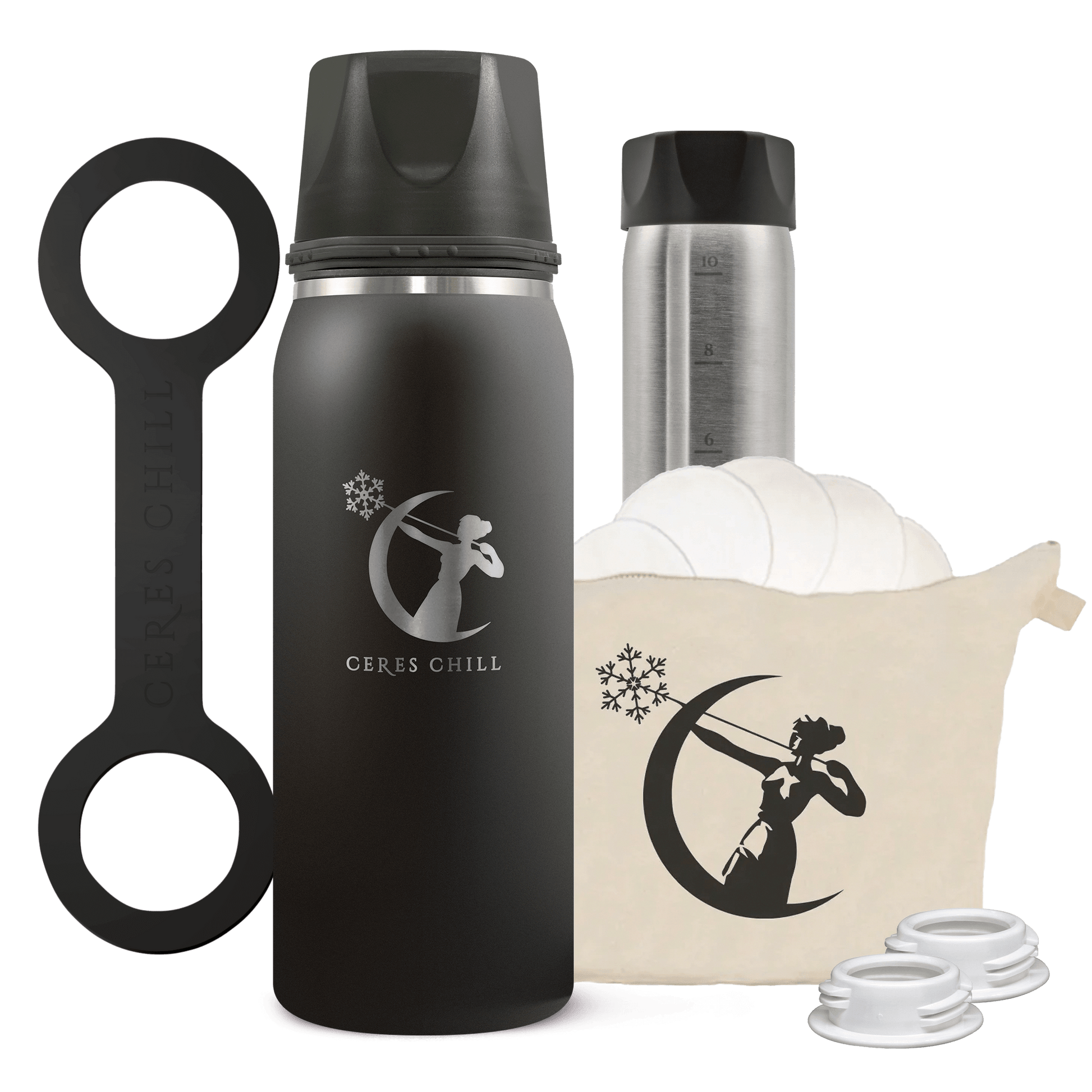 breast milk cooler and breastmilk storage containers in black