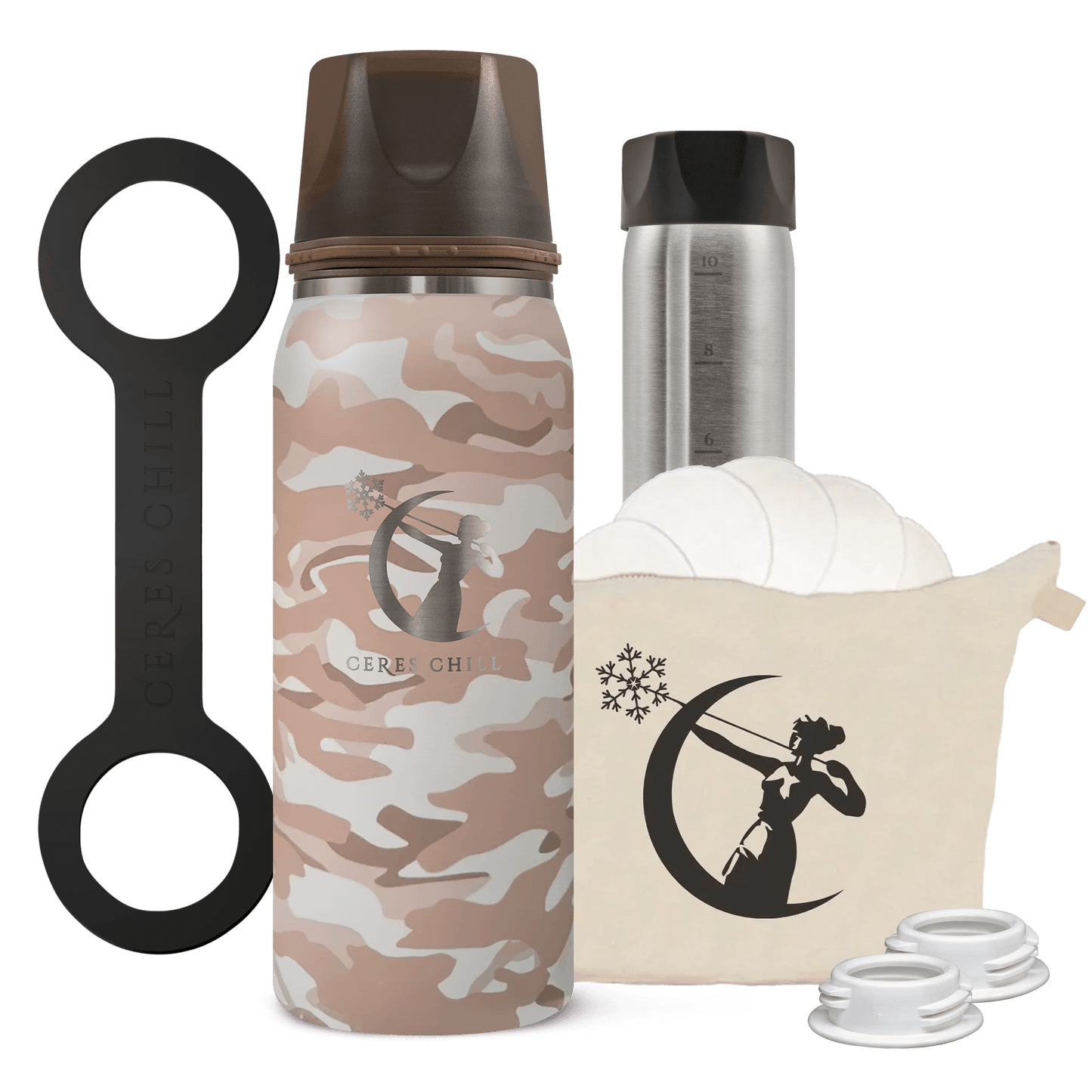 breast milk cooler and breastmilk storage containers in Camo