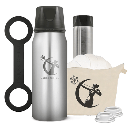breast milk cooler and breastmilk storage containers in Steel