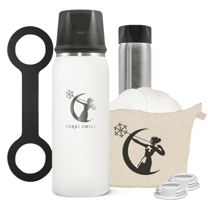 breast milk cooler and breastmilk storage containers in white