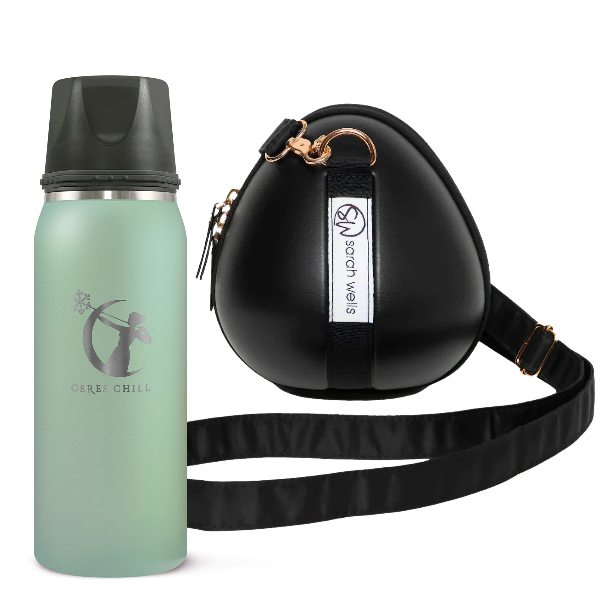 Milkwear Pump Bag - Sarah Wells x Ceres Chill, breast milk storage bag and breast milk cooler travel solution in green.