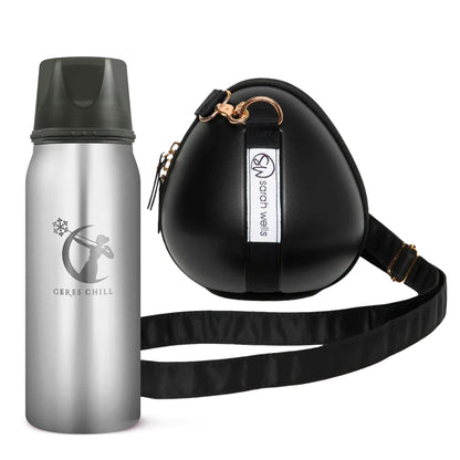 Milkwear Pump Bag - Sarah Wells x Ceres Chill, a stylish and versatile breast milk storage bag and breast milk cooler travel solution in Steel.