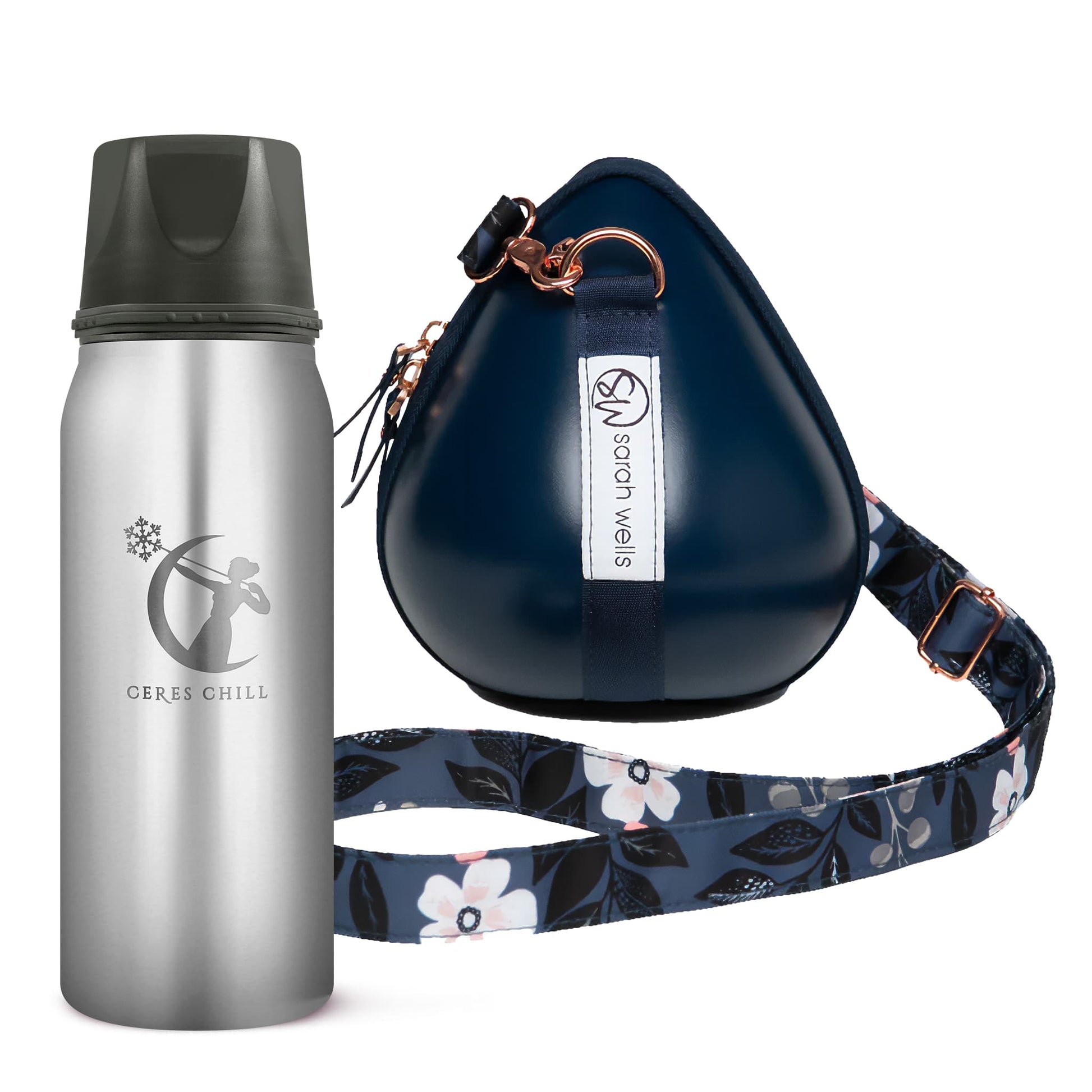 Breast milk storage bag for flying with breastmilk in Navy and Steel