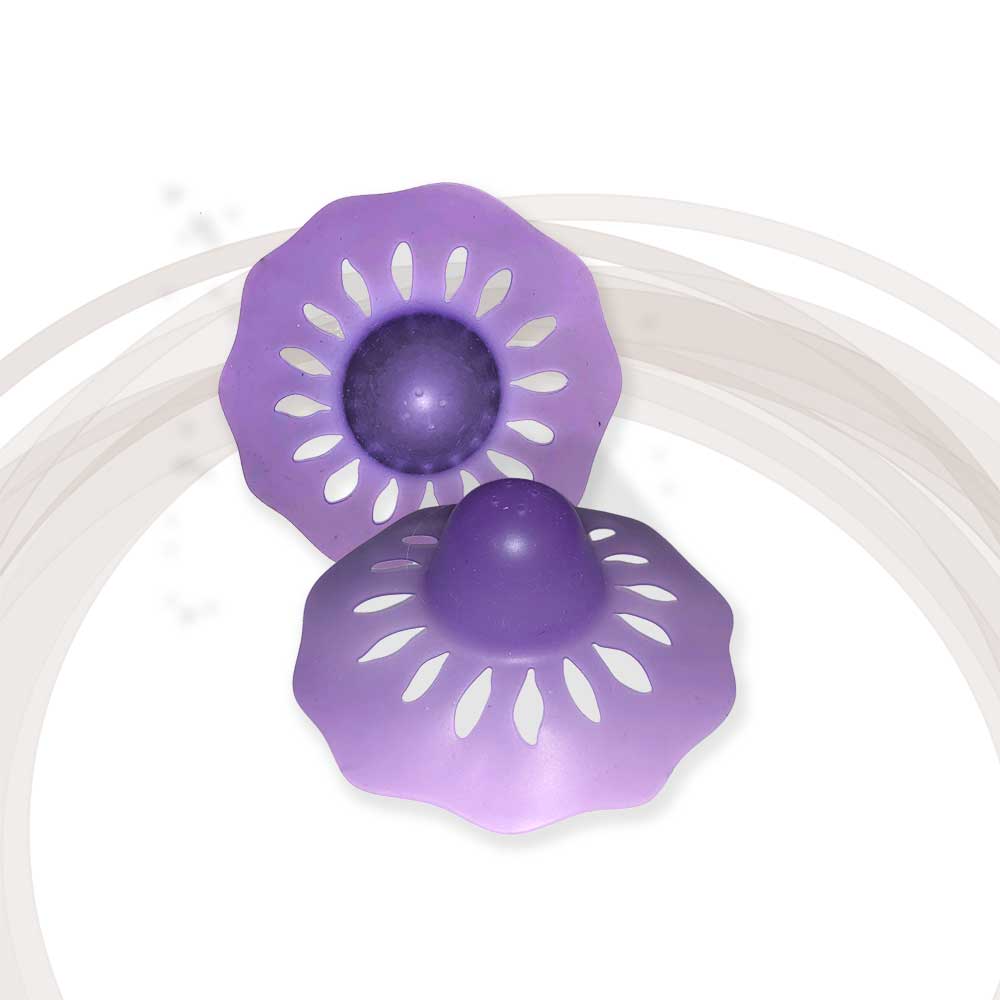 Ceres Chill Shield Maiden nipple shields for nursing, in purple